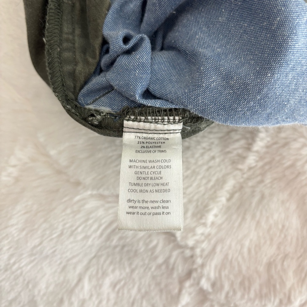 Toad & Co. Cottonwood Overall Size Medium Green Organic Cotton Blend Outdoor - Picture 9 of 11